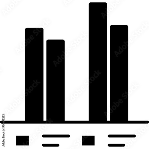 Glyph Solid Revenue Chart Icon