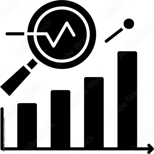 Glyph Solid Revenue Insight Icon