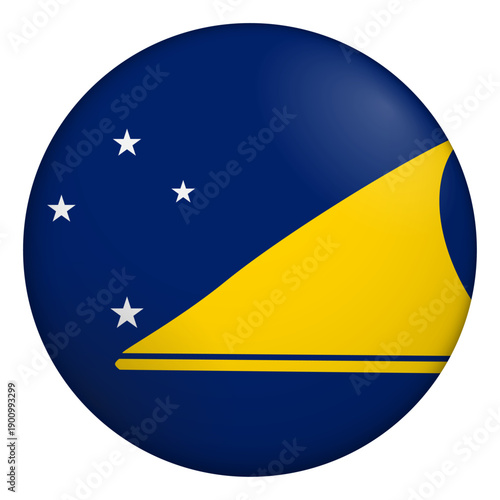 Flag of Tokelau. Glossy circular flag. Button appearance. 3D Icon Design with depth Free Download Flag of Tokelau. Glossy circular flag. Button appearance. 3D Icon Design with depth - GFXLoad