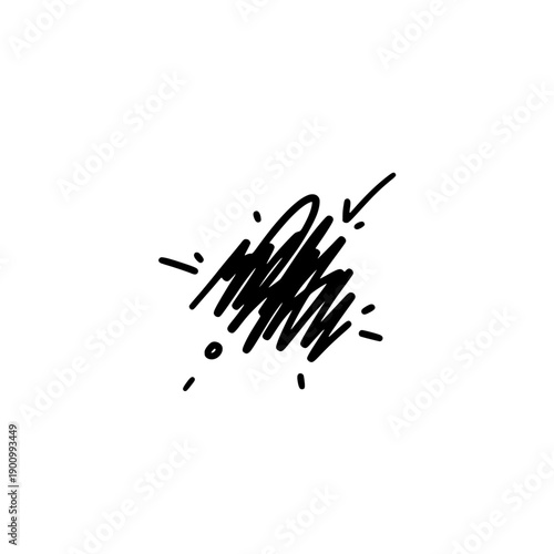 Chaotic Abstract Hand Drawn Scribble