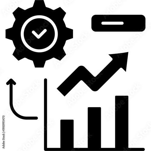 Glyph Solid Revenue Optimization Icon