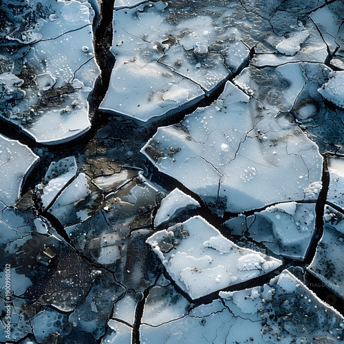 Permafrost cracks