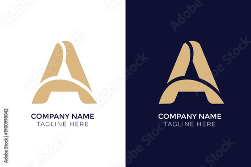 A Letter Logo, Luxury Corporate Lettermark, Premium Brandmark Design, Modern Business Identity, Elegant Alphabet Logo