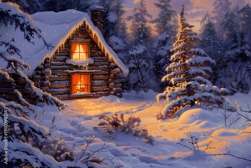 Snowbound cabin