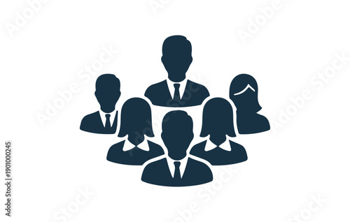 Group of professional people avatar icons for business users male and female team member representation