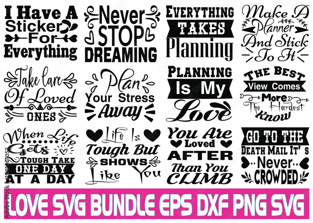 Fototapeta premium LOVE SVG BUNDLE 