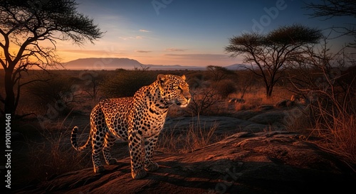 Leopard resting on a tree branch in the wild, showing spotted fur and powerful body. A stealthy big cat known for strength, agility, and adaptability.