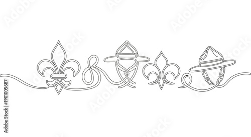 ornate border design with fleur de lis and gemstones