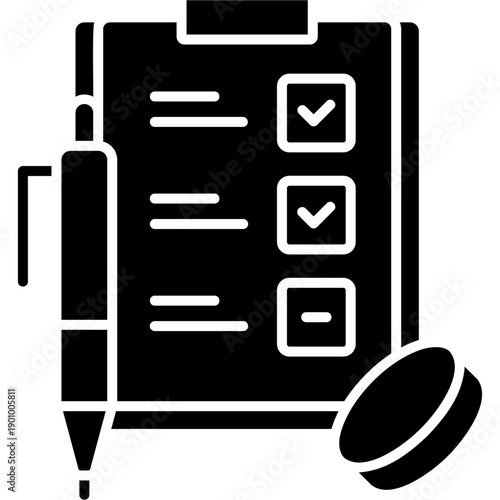 Glyph Solid Income Planner Icon