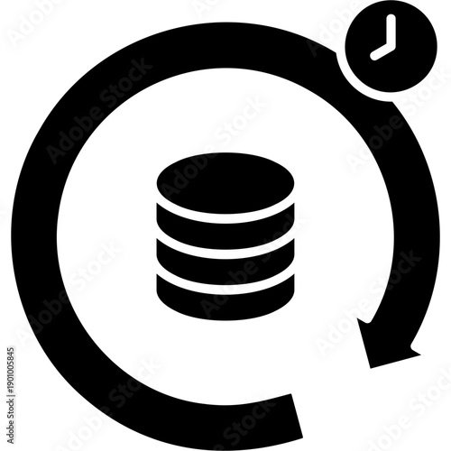 Glyph Solid Daily Earning Icon