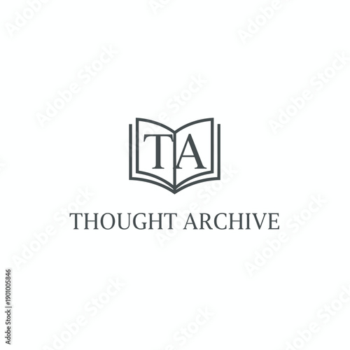 Thought Archive Letter TA Book Monogram