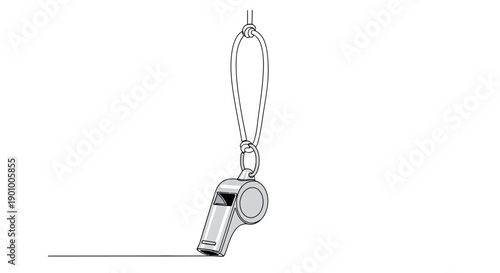 whistle on a lanyard