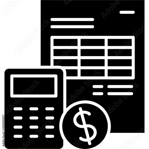 Glyph Solid Budget Income Icon