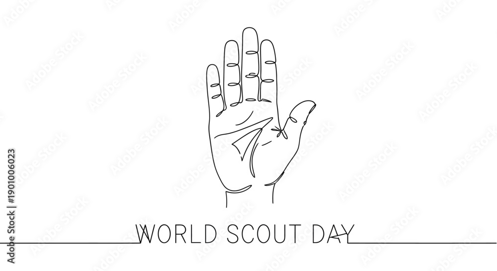 Obraz premium World Scout Day hand sign illustration