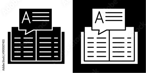 Writing  Icon Set White Glyph Style Collection