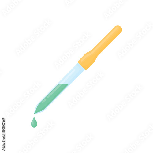 Medical Pipette with Medicine for Pharmaceutical and Healthcare Design Vector