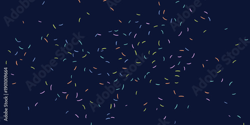 Background with multicoloured confetti particles, vector illustration.