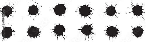 inkblot grid isolated inkblot vectors for print and web use