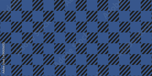Lumberjack plaid seamless pattern. Vector illustration. Blue color. Textile template.