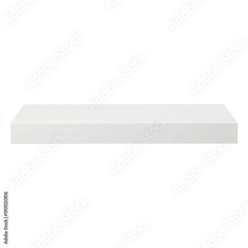Konstfotografi Minimalist white floating wall shelf mockup