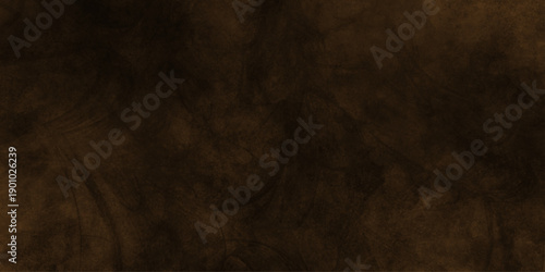 Eerie black background with billowing brown smoke on black background. old style dark brown grunge texture, brush painted . Old and grainy orange paper texture, vector,	