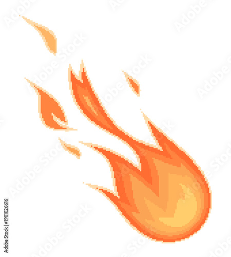 The pixel symbol of a fireball.
