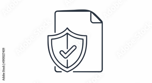 Secure Document Icon A Symbol of Protection, Safety, and Data Integrity for Digital and Physical Records Management Solutions