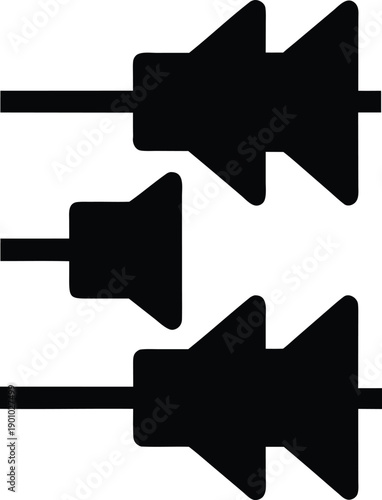 sonic boom shockwave silhouette vector illustration on transparent background