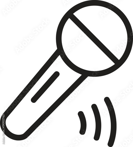 Microphone icon, vector editable design for voice and audio recording