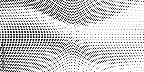 Square halftone radial dotted background. Dots comic gradient texture. Black halftone rough grit overlay. Concentric dirt gradation wallpaper. Grunge gritty circular pop art cartoon backdrop. Vector