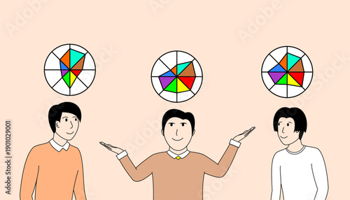 The men are smiling and appear to be having a good time