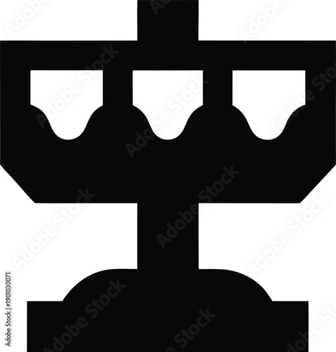 crucible with lid silhouette vector illustration on transparent background