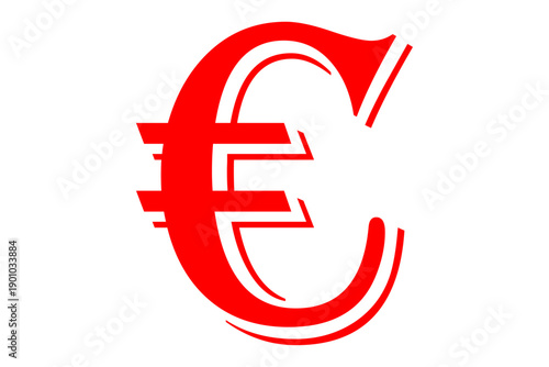 € - ヨーロッパの国際通貨「€（EUR）」のマーク
