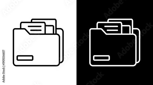 Folder White Icon Set Design