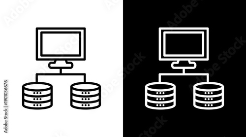 Dataset White Icon Set Design