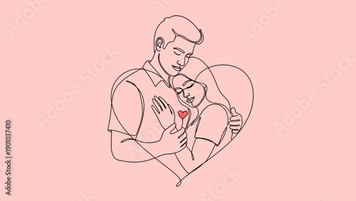father and child love heart