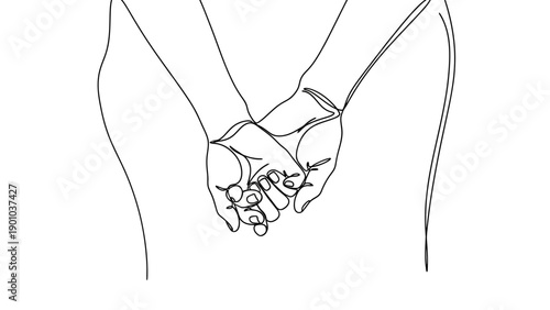 two hands holding each other