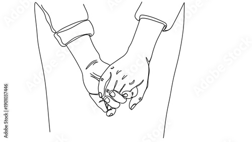 Hands holding, couple support
