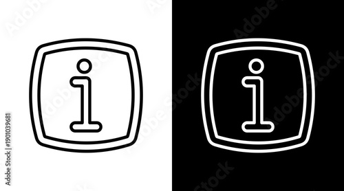 Information White Icon Set Design