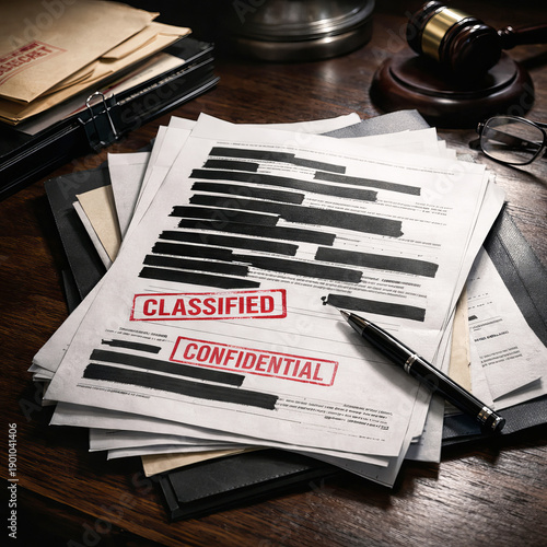 Secrecy and information leak concept on desk