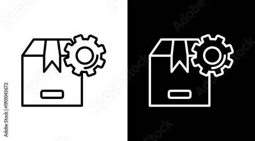 Production White Icon Set Design