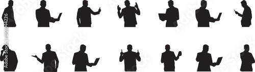 Businessman  silhouettes collections, Business, Technology, Work, Productivity, Gesture, Expression, Conceptual, people 