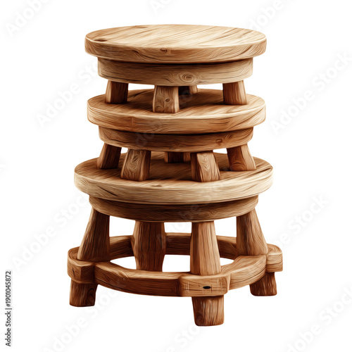 Wallpaper Mural Isolated Transparent Png Of Stacked Stools Torontodigital.ca