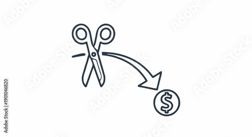 Dynamic illustration representing strategic financial management, showcasing the essential process of reducing expenditures to achieve significant savings and optimize overall budget efficiency