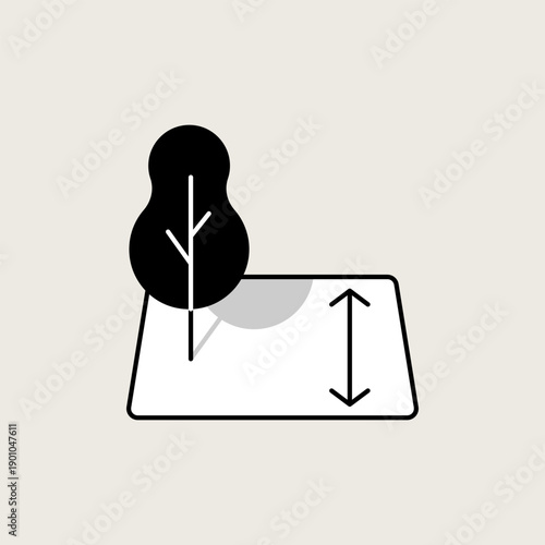 Land plot vector icon. Land lot vector illustration.  