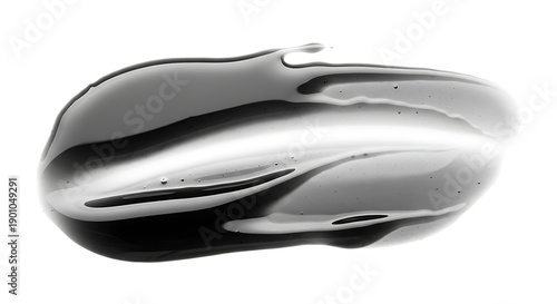 Semi-Transparent Grease Stain with Realistic Oil Texture Isolated on White Background