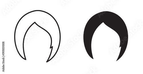 woman hair or wig icon