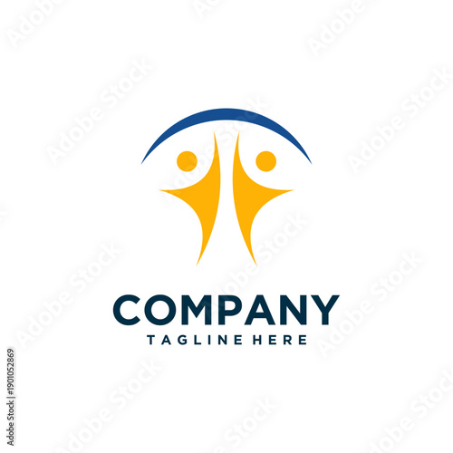 insurance logo design modern and simple