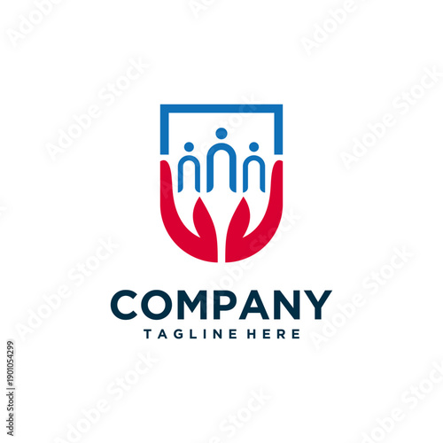 insurance logo design modern and simple