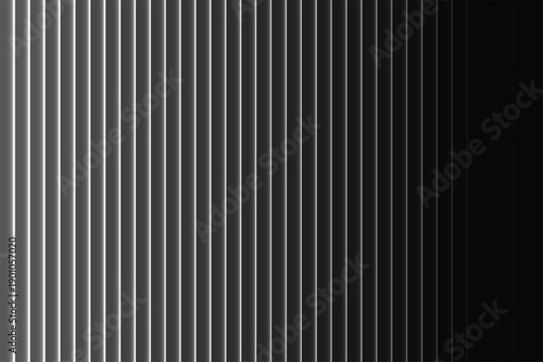 Vertical gray and white striped gradient fading to black abstract background pattern stripes